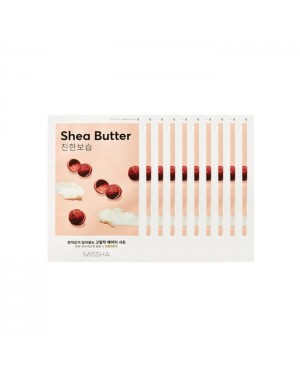 MISSHA Airy Fit Sheet Mask - Shea Butter - 1pc  (10ea) Set