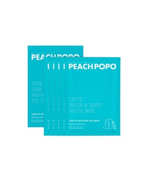 PEACH POPO - Line-Fit Solution Leg Mask - 40ml*5 fogli