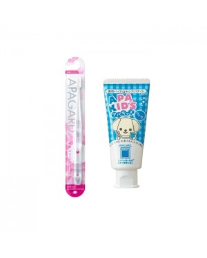 APAGARD - Apa-Kids Toothpaste - 60g (1ea) + APAGARD - Crystal Toothbrush - 1pc - Random Color (1ea) Set
