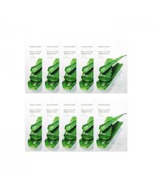 NATURE REPUBLIC - Real Nature Sheet Mask - Aloe - 1pc (10ea) Set