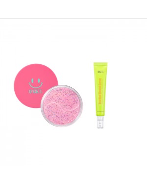 OGETi - Pink Collagen Hydrogel Eye Patch - 32pcs + Heartleaf Blemish Serum - 30ml Set