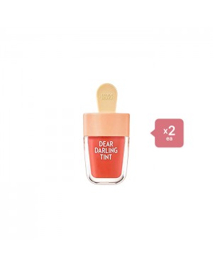 ETUDE - Dear Darling Water Gel Tint - OR205 Apricot Red (2ea) Set