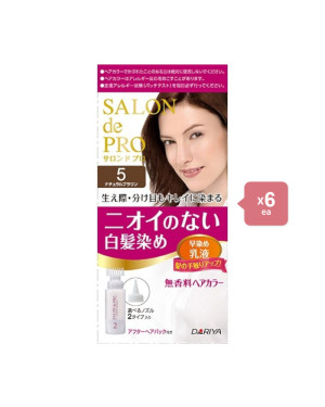 Dariya Salon De Pro Hair Color Emulsion - 1box - 5 Natural brown (6ea) Set