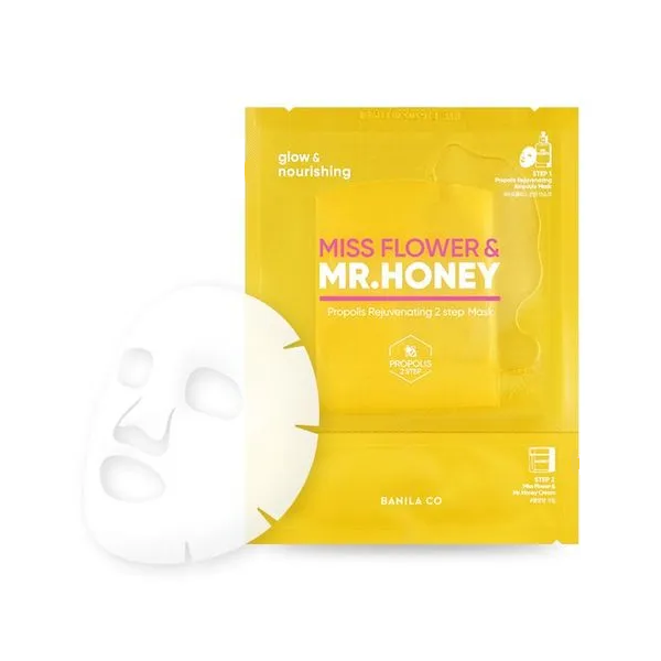 BANILA CO - Miss Flower & Mr. Honey Propolis Rejuvenating 2 Step Mask - 5pcs