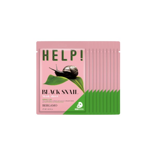 Bergamo - Help! Mask Pack - Black Snail - 10pezzi