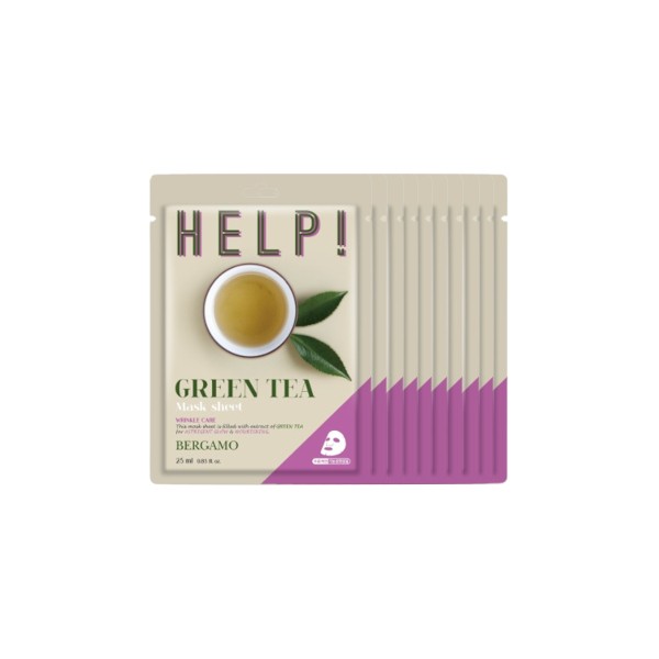 Bergamo - Help! Mask Pack - Green tea - 10pezzi