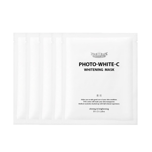 Dr.Ci:Labo - Photo-White-C Whitening Mask - 5 fogli