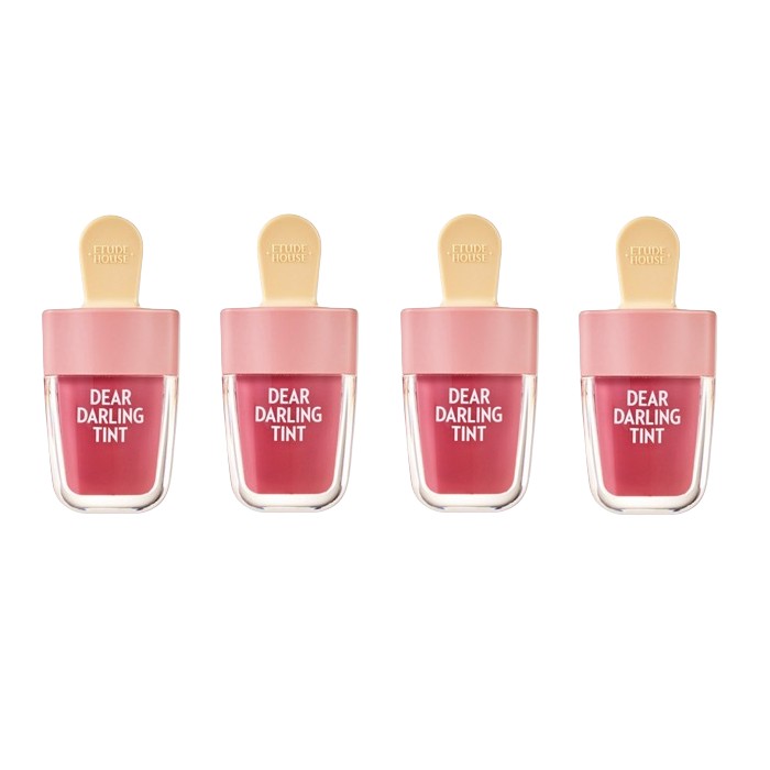 ETUDE - Dear Darling Water Gel Tint - PK004 Red Bean Red (4ea) Set