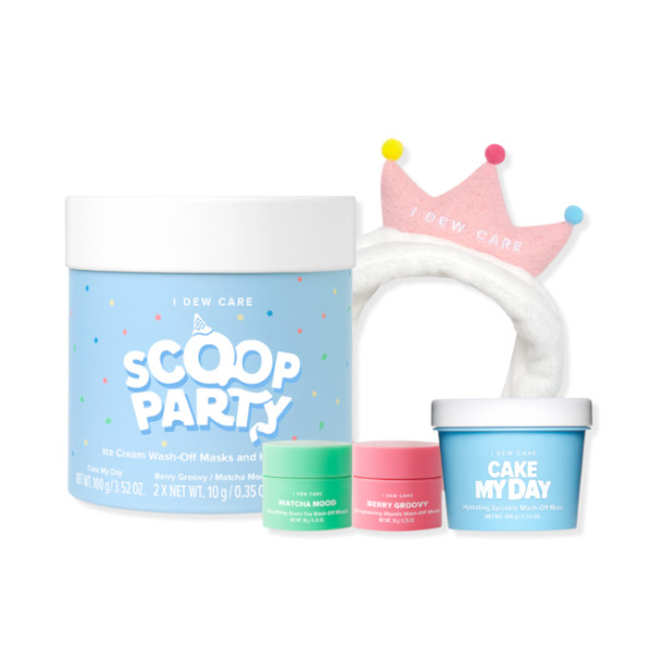 I DEW CARE - Scoop Party Ice Cream Wash-Off Masks and Headband Set - 1set(4articoli)