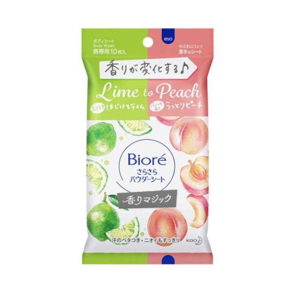 Kao - Biore Fragrance Magic Body Sheet - Lime To Peach - 10pcs