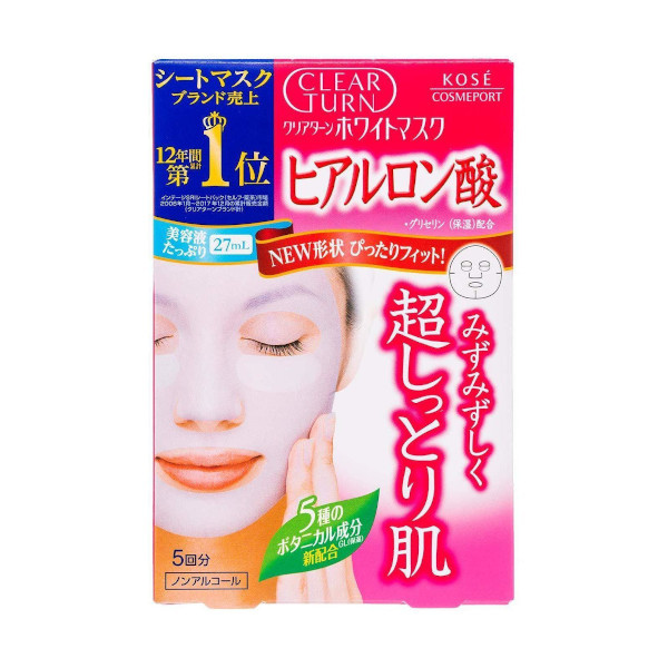 Kose - Clear Turn White - Hyaluronic Acid Mask - 1 hoja