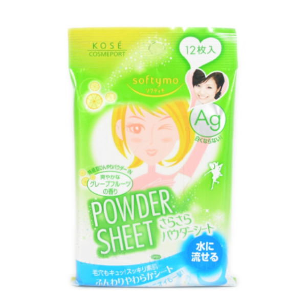 Kose - Softymo Powder Sheet (Grapefruit) - 12pcs