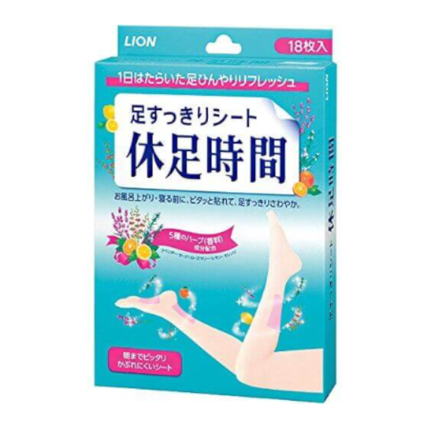 LION - Kyusoku Jikan Cooling Foot Patch - 18pcs