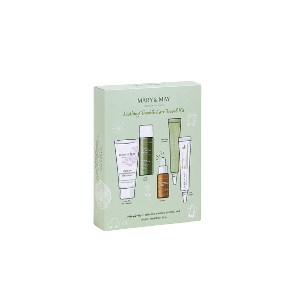 Mary&May - Soothing Trouble Care Travel Kit - 30ml+30ml+10ml+12g+12g