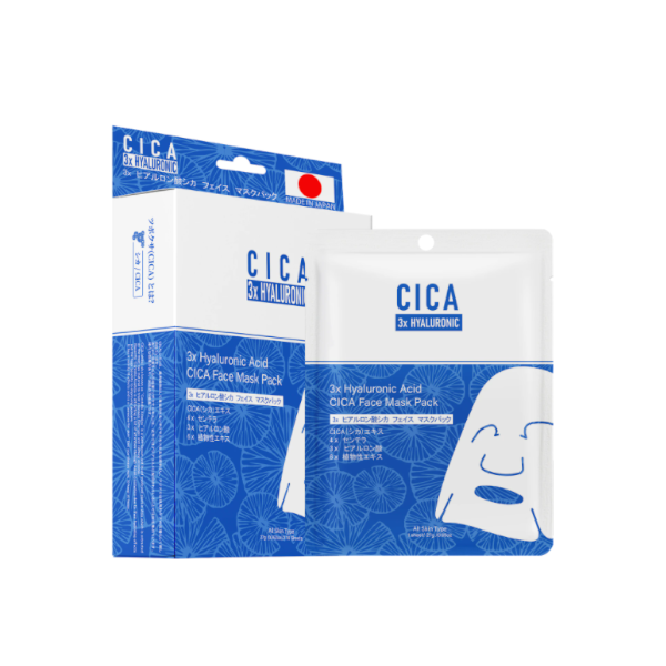 MITOMO - 3x Hyaluronic Acid CICA Pack de masques pour le visage - 10pièces