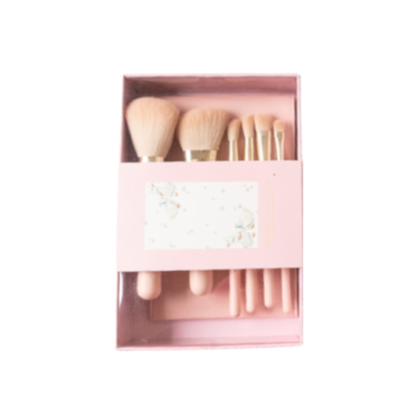 NUSVAN - Makeup Brush Set (Limited Edition) - Pink - 6pcs