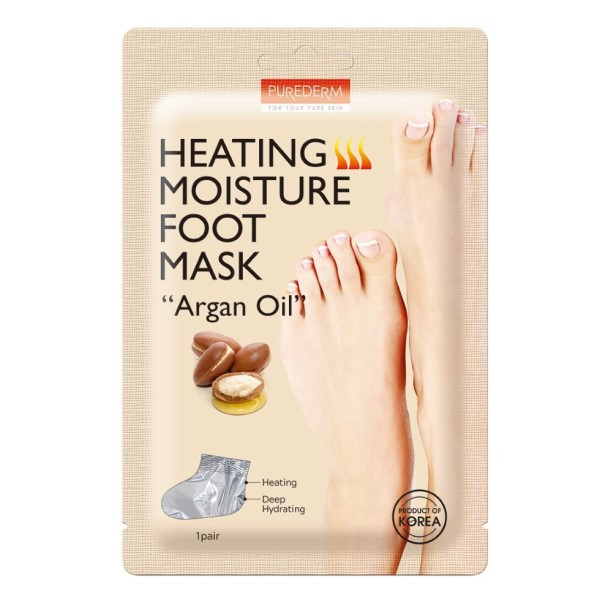 PUREDERM - Heating Moisture Foot Mask - Argan Oil - 10pairs - 10pairs