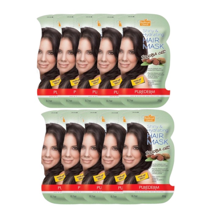 PUREDERM Shiny & Hydrating Hair Mask - Jojoba Oil (10ea) Set