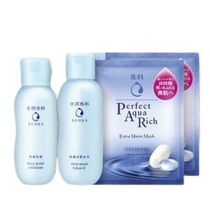 Shiseido - Senka - Deep Moist Skincare Set - 4pcs