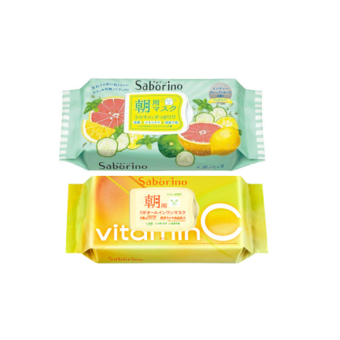 BCL - Saborino Morning Mask - Grapefruit - 32pc (1ea) & BCL - Saborino Morning Mask - 30 pc - Vitamin C (1ea)