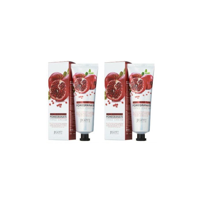 Jigott - Real Moisture Hand Cream - Pomegranate - 100ml (2ea) Set