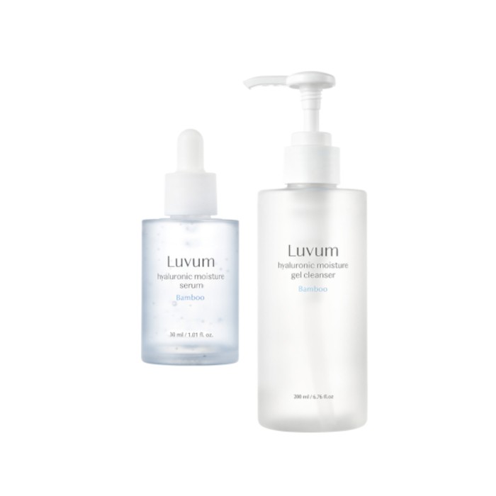 LUVUM - Bamboo Hyaluronic Moisture Serum - 30ml + Gel Cleanser - 200ml Set