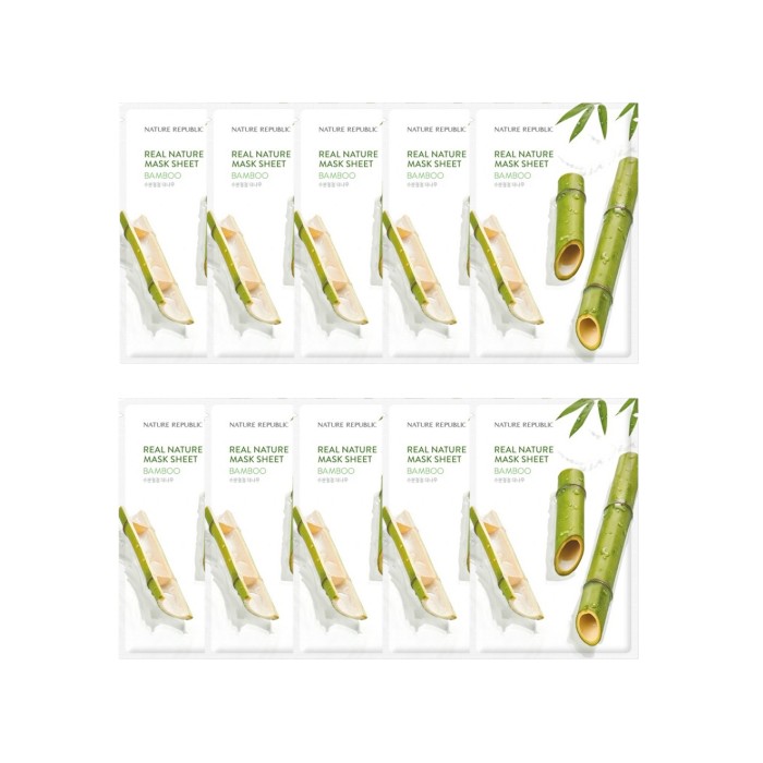NATURE REPUBLIC - Real Nature Sheet Mask - Bamboo - 1pc (10ea) Set
