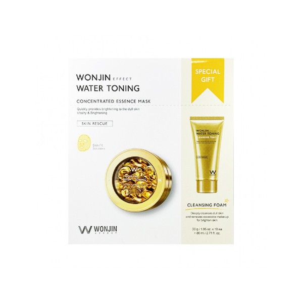 Wonjin - Water Toning Mask & Cleansing Special Kit - 1pack(10pièces + 80ml)