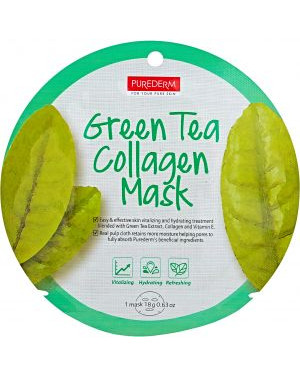 PUREDERM - Masque Cercle - Green Tea Collagen - 1pièce