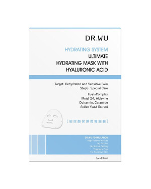 DR.WU - Masque hydratant ultime à l'acide hyaluronique - 3pièces