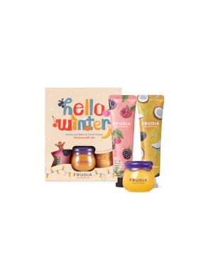 FRUDIA - Coffret cadeau haut de gamme baume à lèvres et crème pour les mains au miel - 1set(3articles)