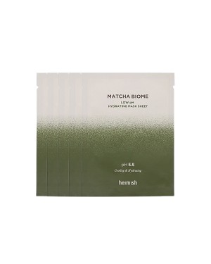 heimish - Matcha Biome Low pH Hydrating Mask Sheet - 5pezzi