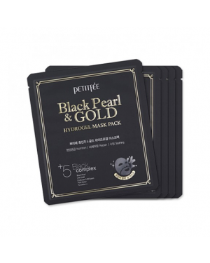 PETITFEE - Pack de masques d'hydrogel - 5pièces - #Black Pearl & Gold