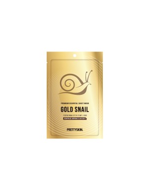 Pretty Skin - Premium Essential Sheet Mask Gold Snail - 1pezzo