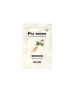 Pretty Skin - Total Solution Essential Sheet Mask - Red Ginseng - 1pezzo