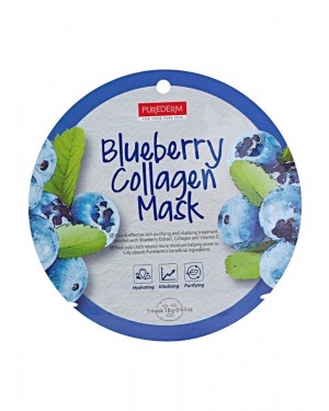 PUREDERM - Masque Cercle - Blueberry Collagen - 1pièce