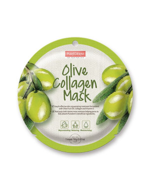 PUREDERM - Masque Cercle - Olive Collagen - 1pièce