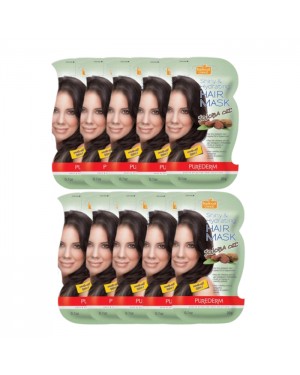 PUREDERM - Set Shiny & Hydrating Hair Mask - Jojoba Oil (10ea) Set