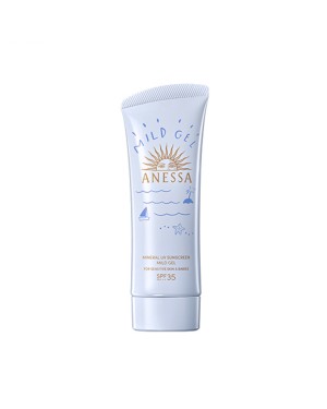 Shiseido - Crème solaire UV minérale Anessa Gel doux SPF35 PA+++ (version 2024) - 90g