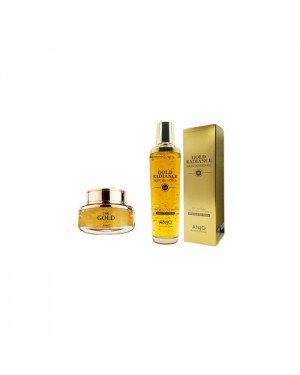 ANJO - 24K Gold Radiance Skin Essence - 150ml (1ea) + 24K GOLD Cream - 50g (1ea) Set