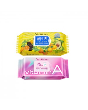 BCL - Saborino Morning Mask - Fruity Herbal - 32pc (1ea) & BCL - Saborino Good Night Mask - 30 pc - Vitamin A (1ea)
