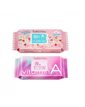 BCL - Saborino Morning Mask - 28 pc - Sakura (1ea) & BCL - Saborino Good Night Mask - 30 pc - Vitamin A (1ea)