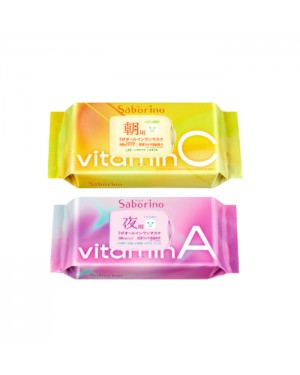 BCL - Saborino Morning Mask - 30 pc - Vitamin C (1ea) & BCL - Saborino Good Night Mask - 30 pc - Vitamin A (1ea)