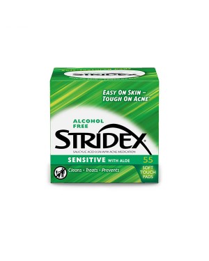 STRIDEX - Tampons sensibles sans alcool à l'aloès - 55pièces