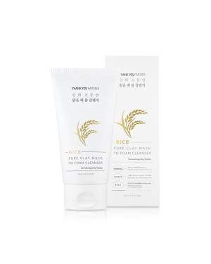 [Deal] THANK YOU FARMER - Rice Pure Clay Mask to Foam Cleanser - 150ml