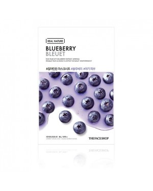 THE FACE SHOP - Nature réelle, Masque - Blueberry - 1pièce