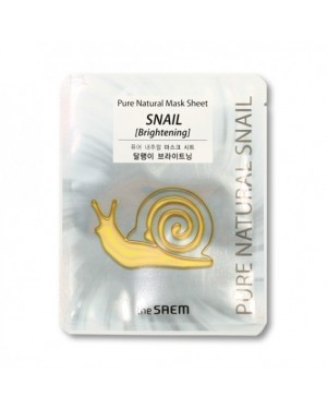The Saem - Feuille de masque naturel pur - Snail Brightening - 1pièce