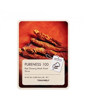 TONY MOLY - Pureness 100, Feuille de masque - Le ginseng rouge - 1pièce