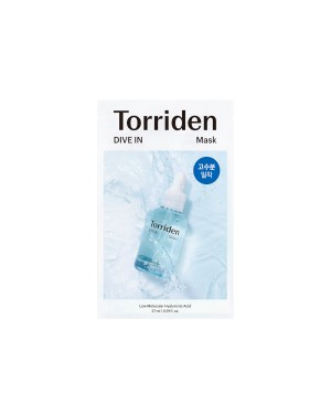 Torriden - DIVE-IN Low Molecule Hyaluronic Acid Mask Pack - 27ml*10ea
