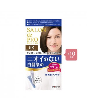 Dariya Salon De Pro - Hair Color Cream - 1box - 5K Chestnut natural brown (10ea) Set